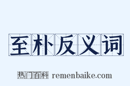 至朴反义词是什么意思的图片